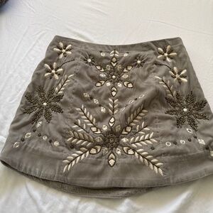 Hand beaded y2k skirt